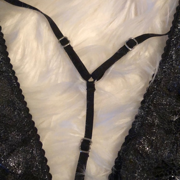 Victoria’s Secret shear sparkle lace bodysuit - Picture 3 of 6